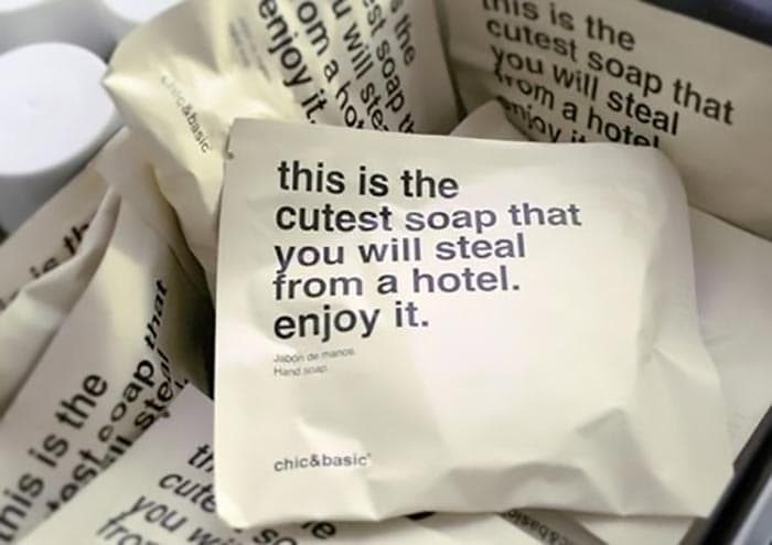 creative hotel soap packaging