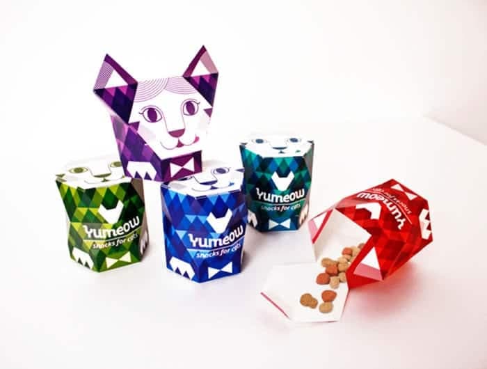 Yumeow cat food packaging