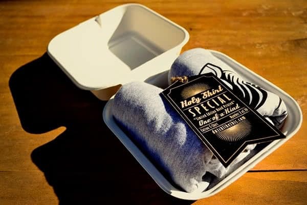 Holy Shirt packaging