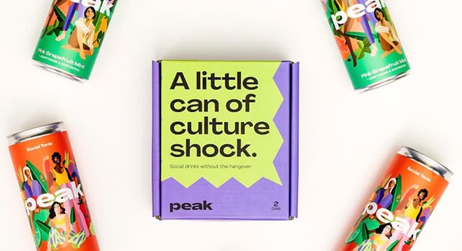 Front view of the rollover hinged lid box from Peak