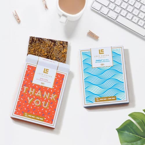 Colorful and patterned premium chocolate packaging