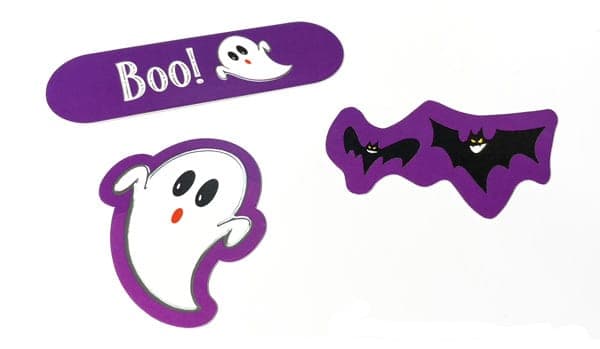 Custom cutout details of the Halloween box