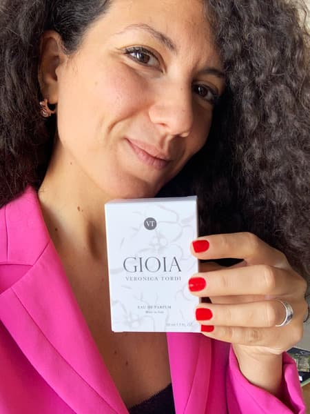 Close-up of the earring that inspired the packaging