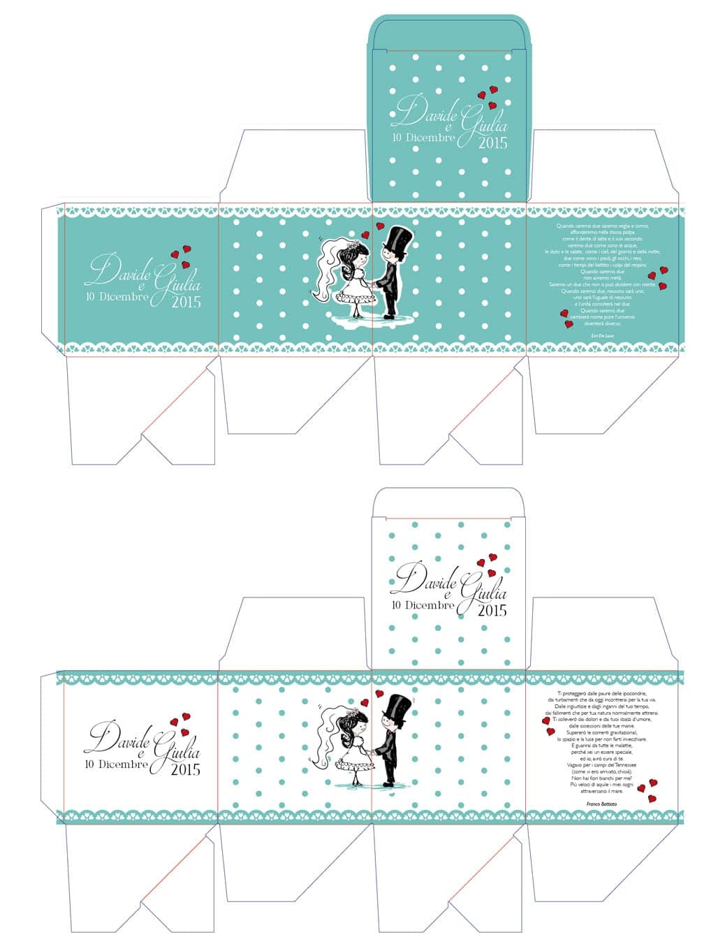 wedding packaging die-cut