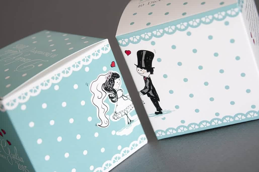 bride and groom packaging