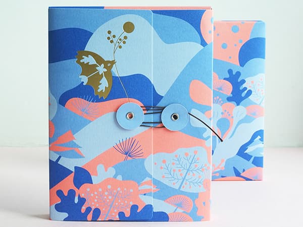 Elegant mailing folder with strings