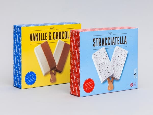 Tuck end box for ice-creams