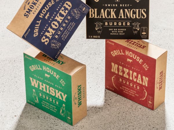 Material boxes for burgers