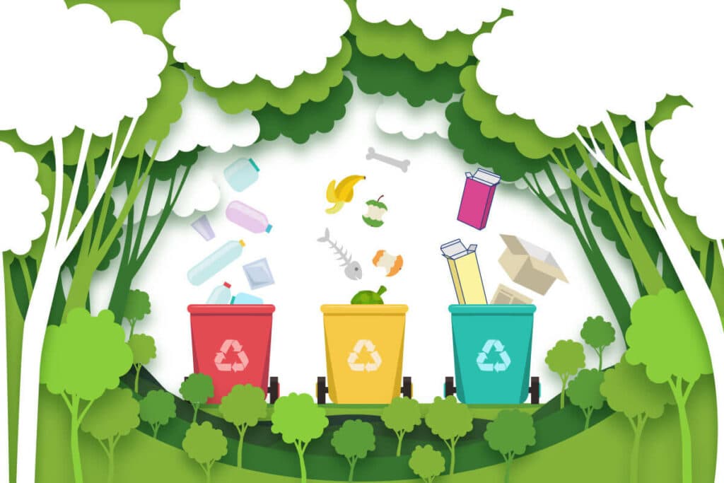 How to dispose of packaging by following labelling.